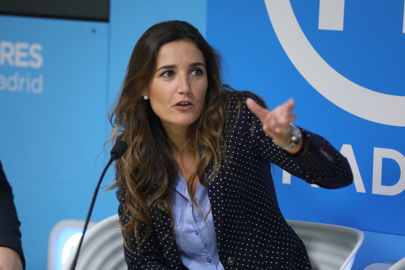 Raquel Sanz, durante un acto del PP. 