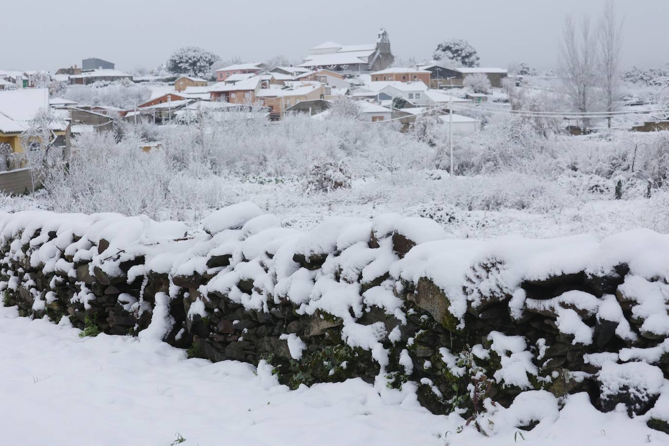 Nieve en Guijuelo (Salamanca)