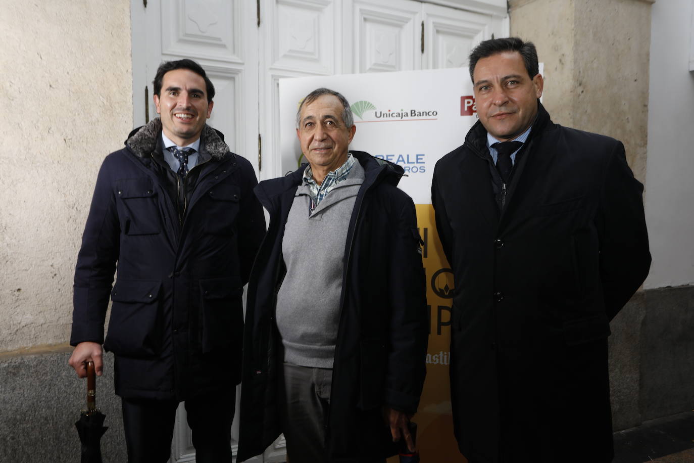 Guzmán Gómez, alcalde de Medina; Justino Medrano, expresidente de Acor y Raúl de la Hoz, portavoz del grupo parlamentario Popular en las Cortes.
