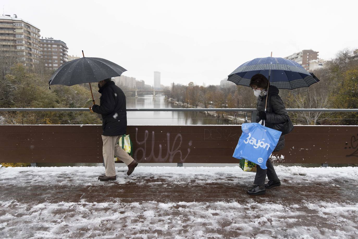 Fotos: Llega a Valladolid la primera nevada desde &#039;Filomena&#039; (2/2)