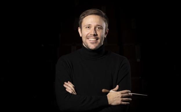 Roberto González-Monjas, en el auditorio Miguel Delibes. 