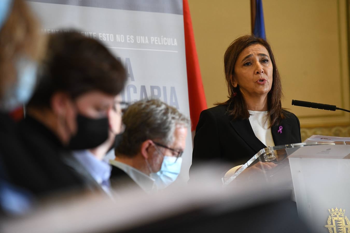 Acto institucional celebrado en el Ayuntamiento de Valladolid.