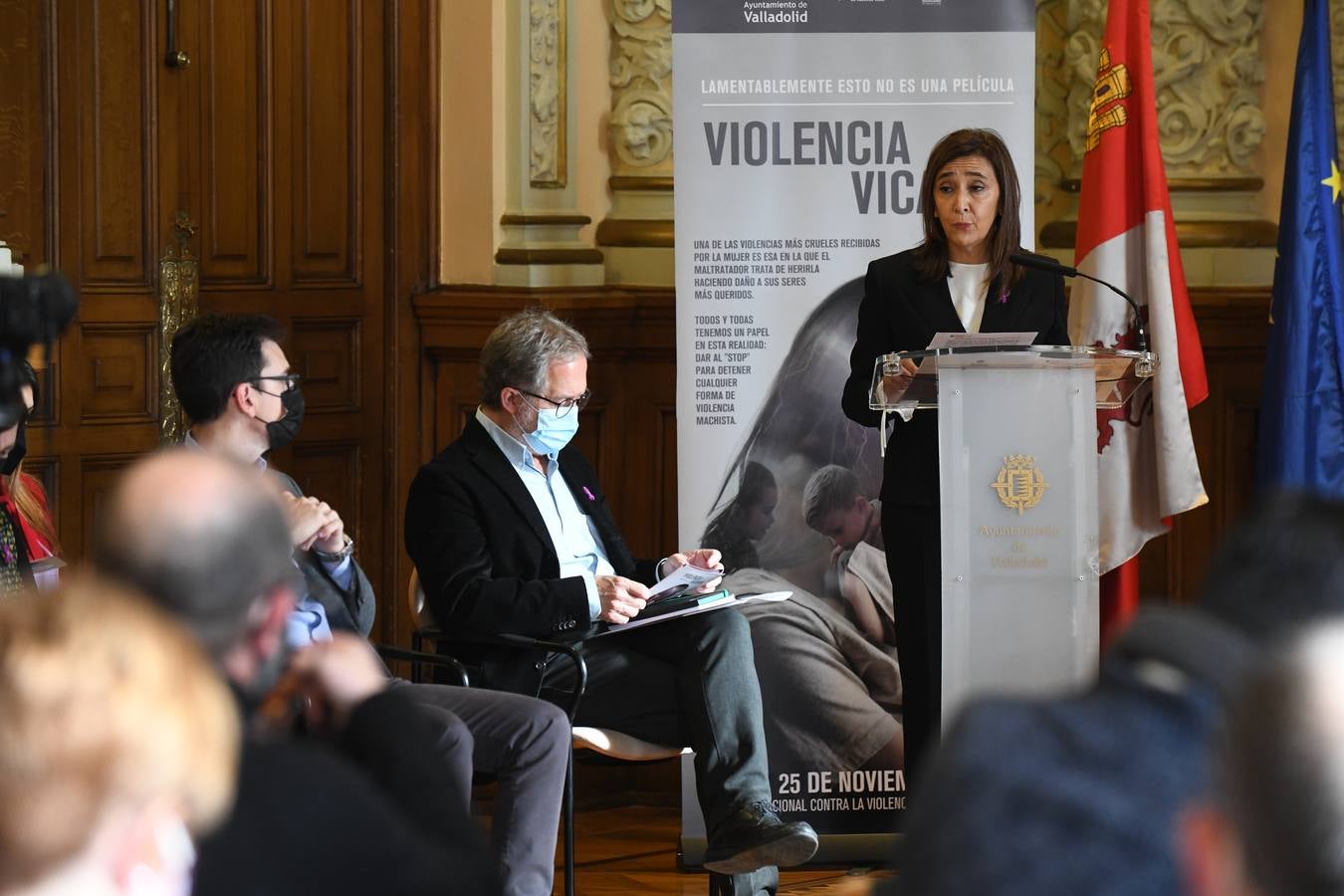 Acto institucional celebrado en el Ayuntamiento de Valladolid.