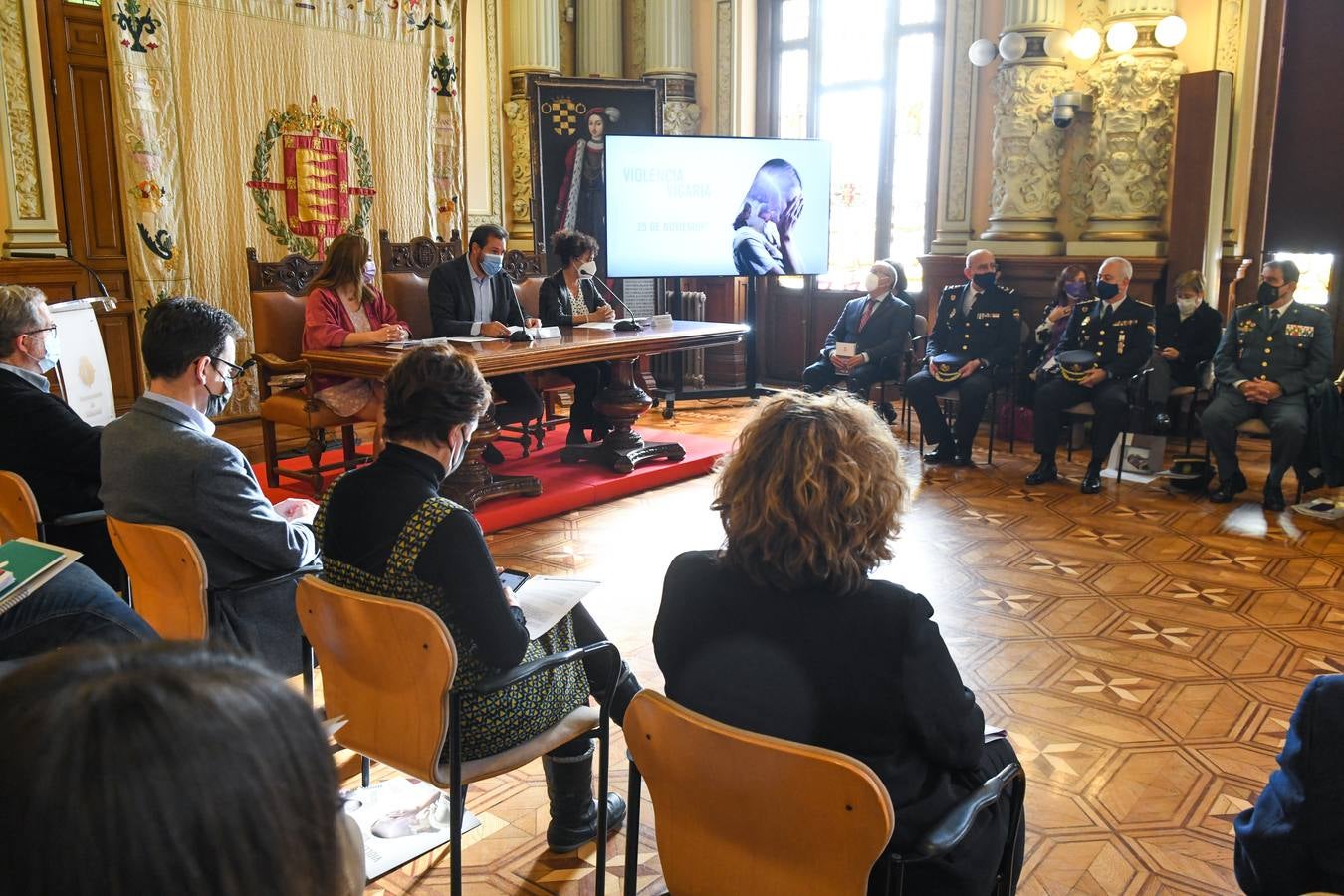 Acto institucional celebrado en el Ayuntamiento de Valladolid.