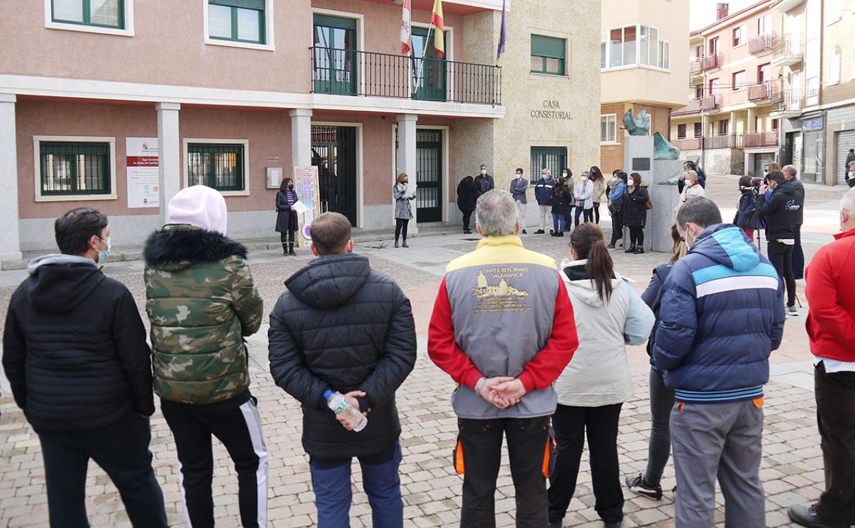 Lectura del manifiesto contra la violencia de género. 