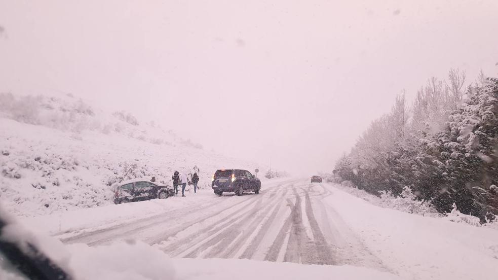 Nieve en la comarca de Aguilar de Campoo