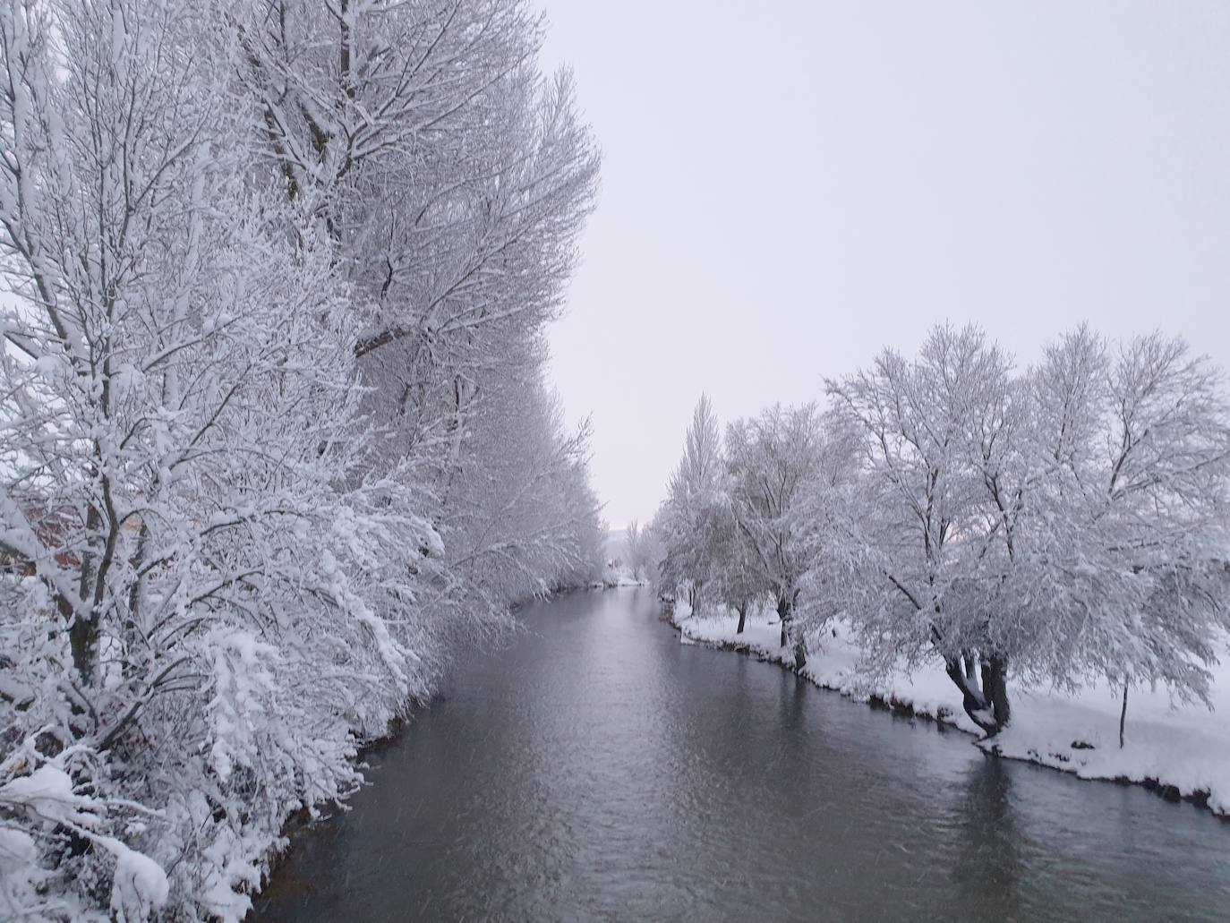 Fotos: Nieve acumulada en Aguilar de Campoo