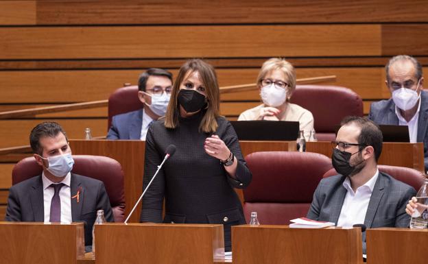 Patricia Gómez Urbán, en su intervención, la primera como viceportavoz del Grupo Parlamentario Socialista.