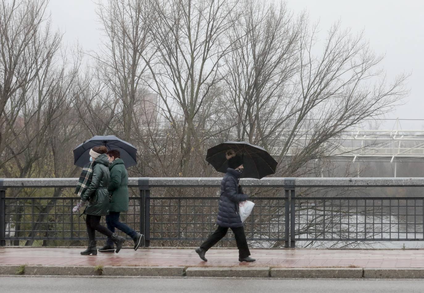 Lluvia y viento este martes en Valladolid. 