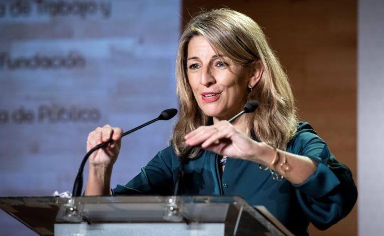 La vicepresidenta segunda del Gobierno, Yolanda Díaz.