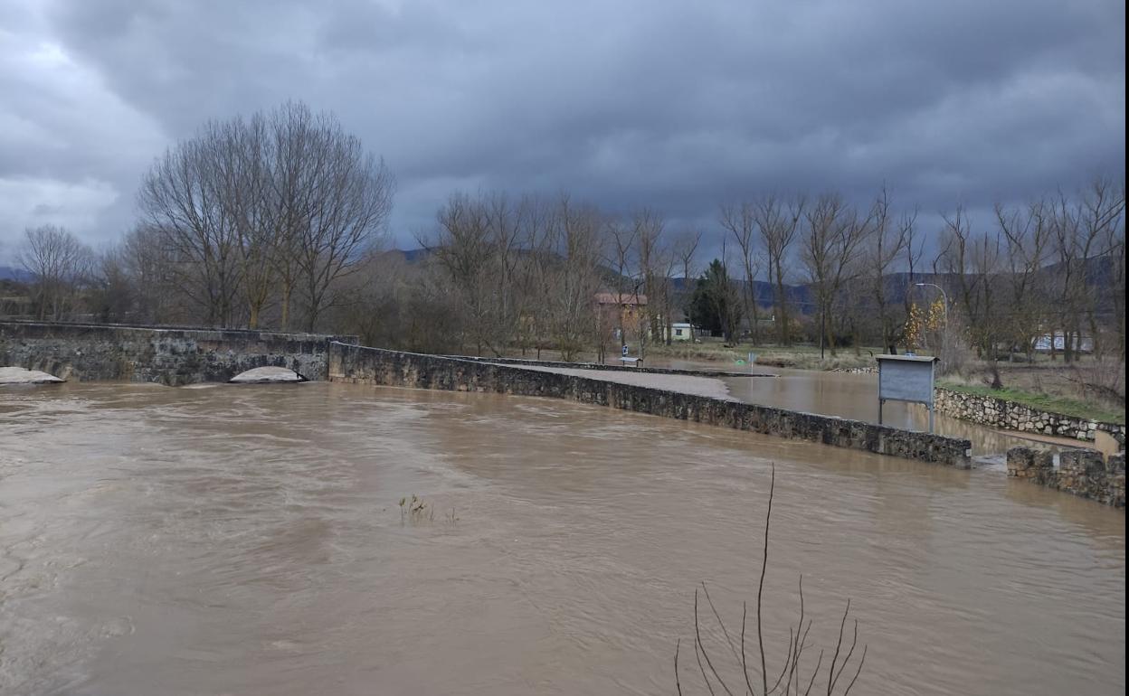 El agua anega calles, carreteras y tierras de cultivo.