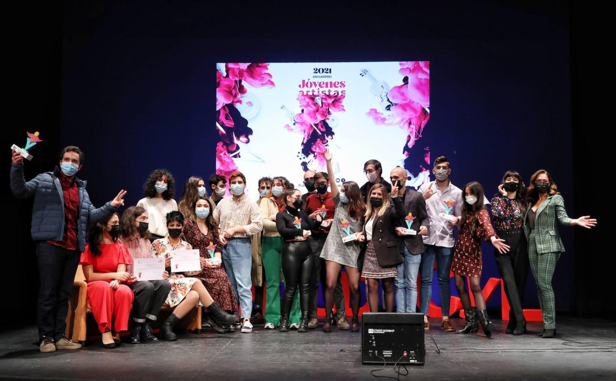 Los jóvenes artistas galardonados en Castilla y León.