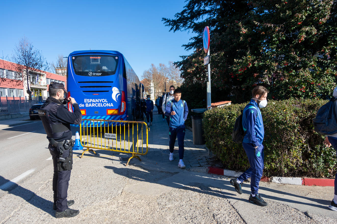 Fotos: Los jugadores del Espanyol ya están en Palencia