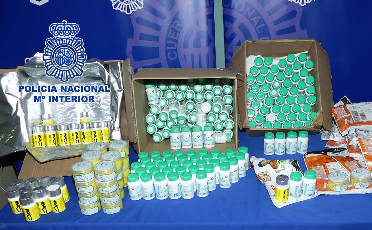 Pastillas incautadas durante la operación. 
