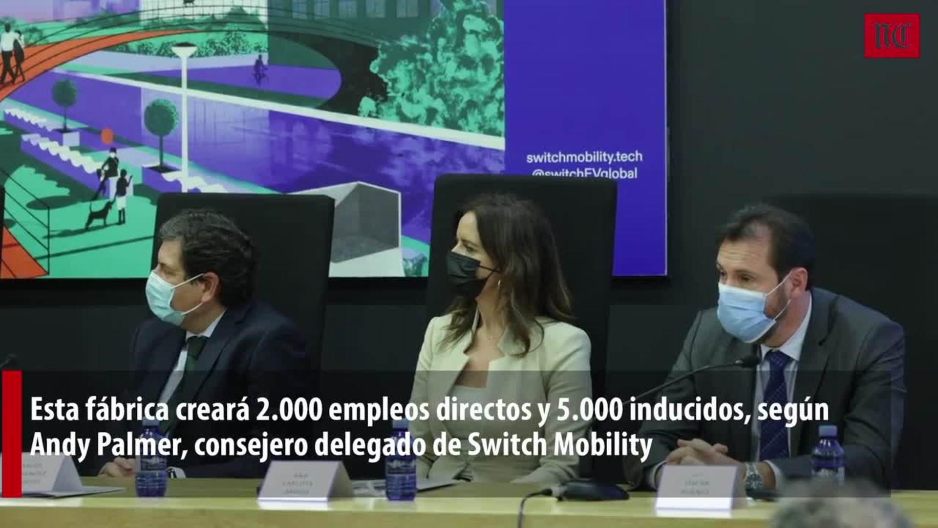 Presentación de la fábrica de autobuses eléctricos Switch Mobility en Valladolid