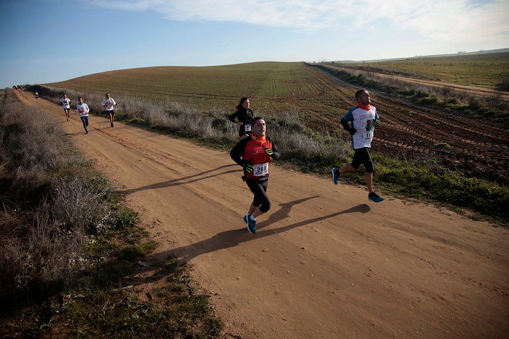 Soleada mañana en los caminos de Cabrerizos para la disputa de la tercera jornada de la Liga de Cross, que alcanza su ecuador al rojo vivo