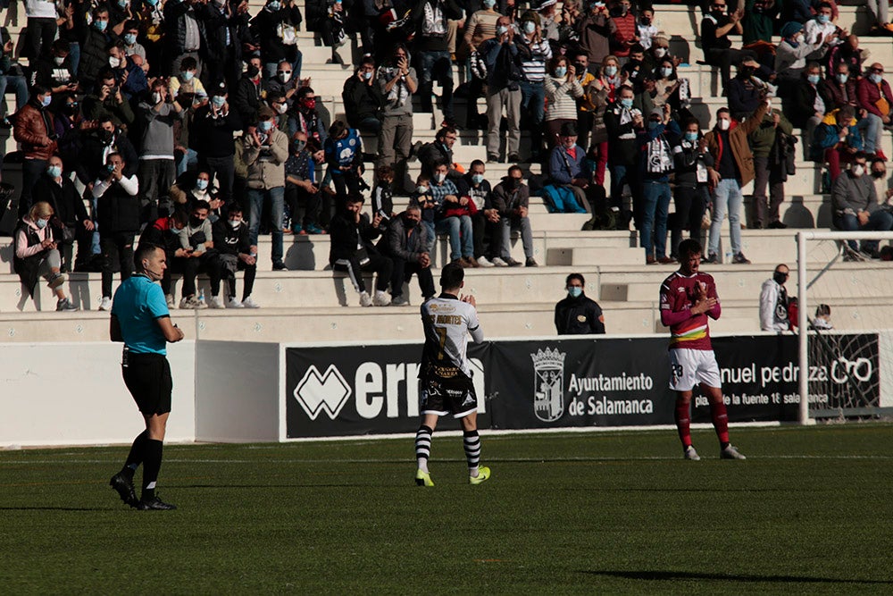 Unionistas vence a la potente UD Logroñés para romper su racha de más dos meses sin ganar en la liga y se va cuarto del grupo al parón