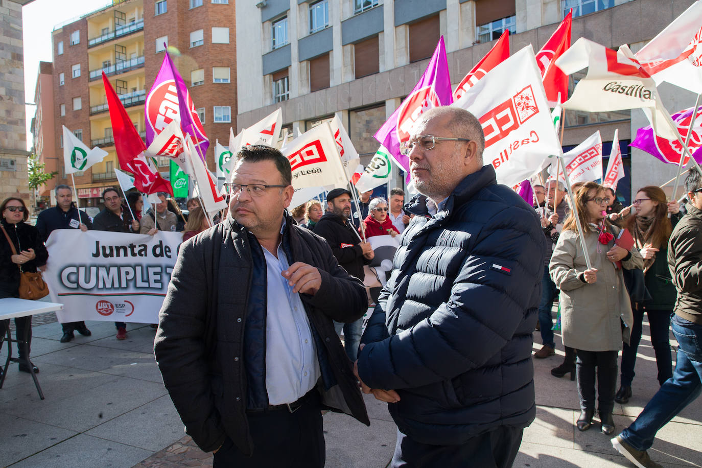 José Antonio Bartolomé, con Francisco Igea durante un acto en Zamora.