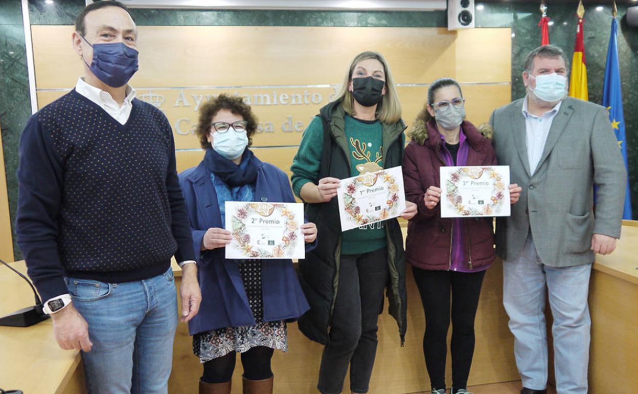 Los ganadores del III Concurso de Decoración Navideña. 