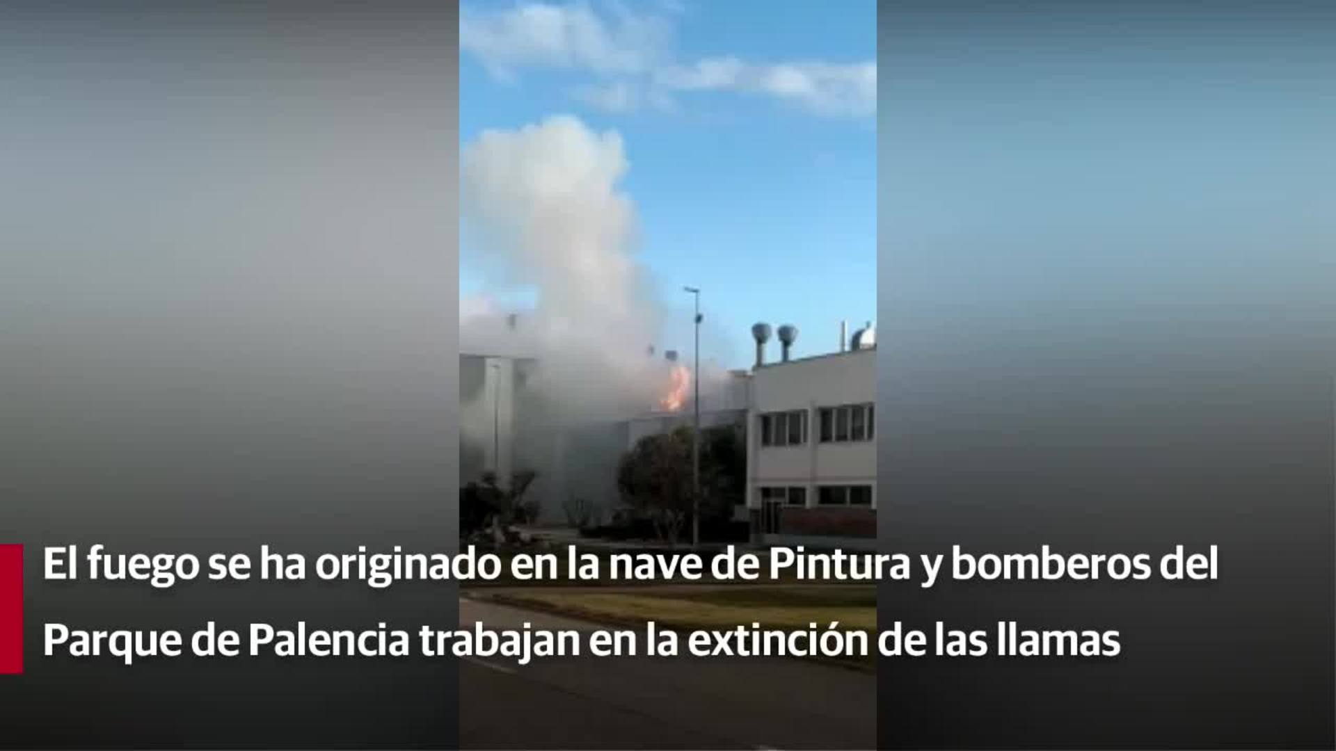 Incendio en la planta de Renault en Palencia