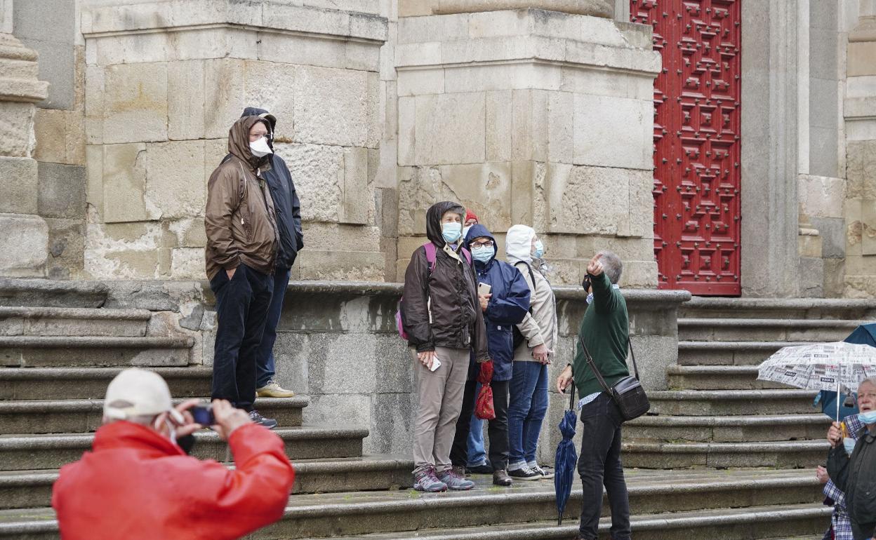 Turistas en Salamanca. 