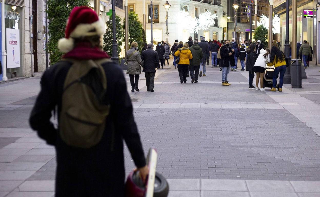 Estampa navideña en Valladolid en 2020. 