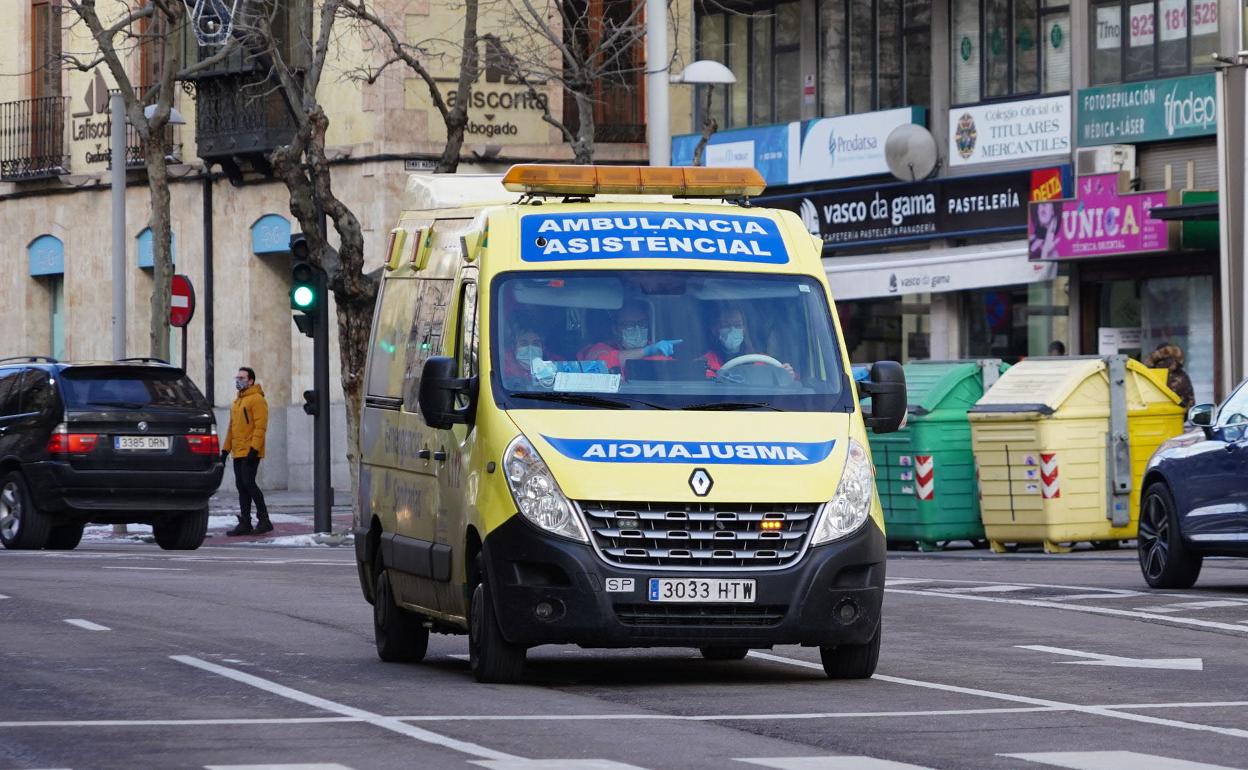 Ambulancia en Salamanca. 