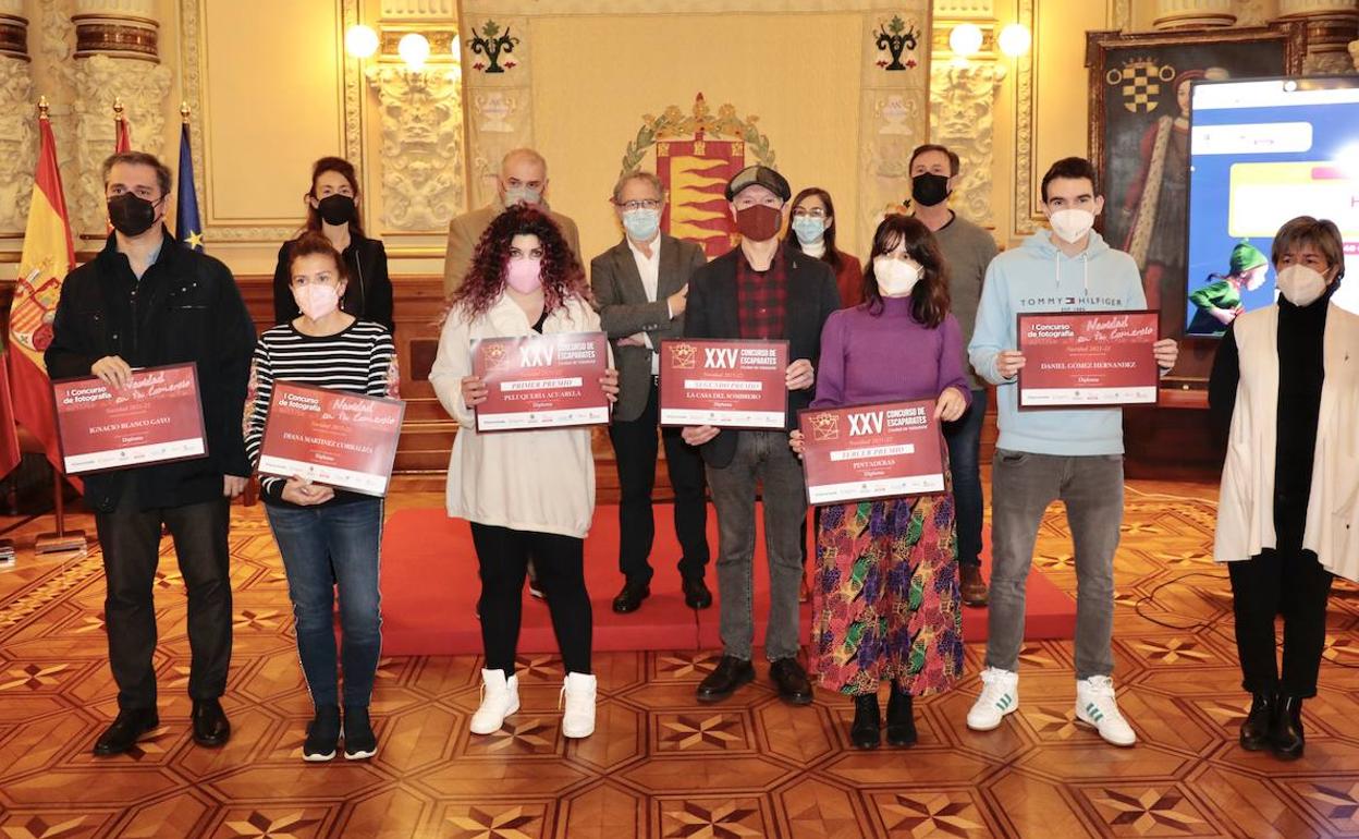 Ganadores del XXV Concurso de Escaparates Ciudad de Valladolid, del I Concurso de Fotografía 'La Navidad en tu comercio' y del XVIII Sorteo del Árbol de los Deseos.