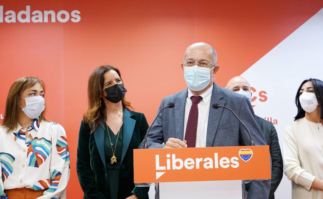 Francisco Igea, durante la rueda de prensa de su candidatura. 