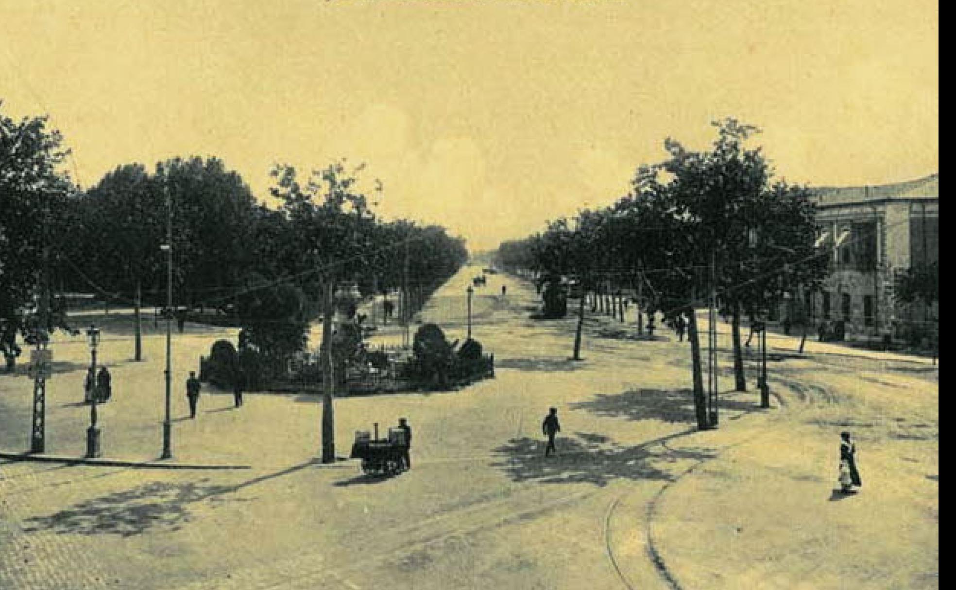 Imagen antigua del Paseo de Zorrilla