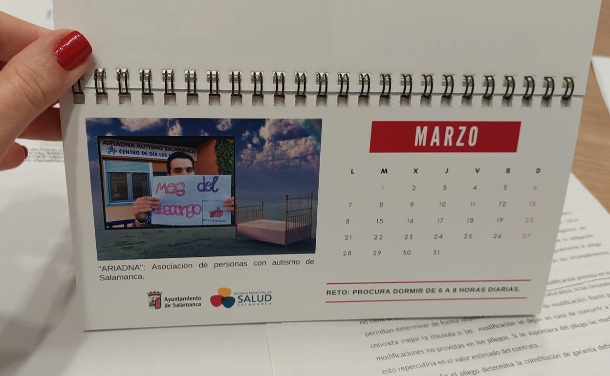 Mes de marzo de l 'Calendario de la Salud' 2021. 