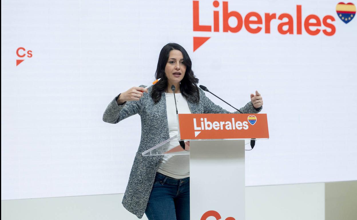 La presidenta de Ciudadanos, Inés Arrimadas.