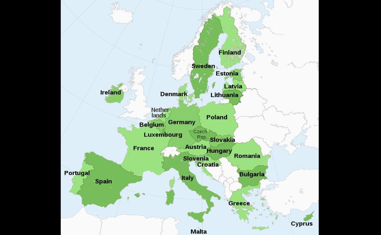 Países miembros de la Unión Europea.