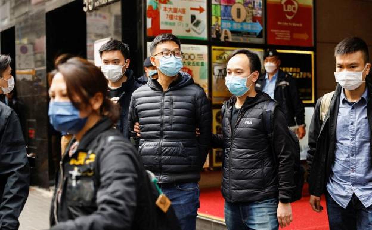 Empleados del diario 'Stand News'.