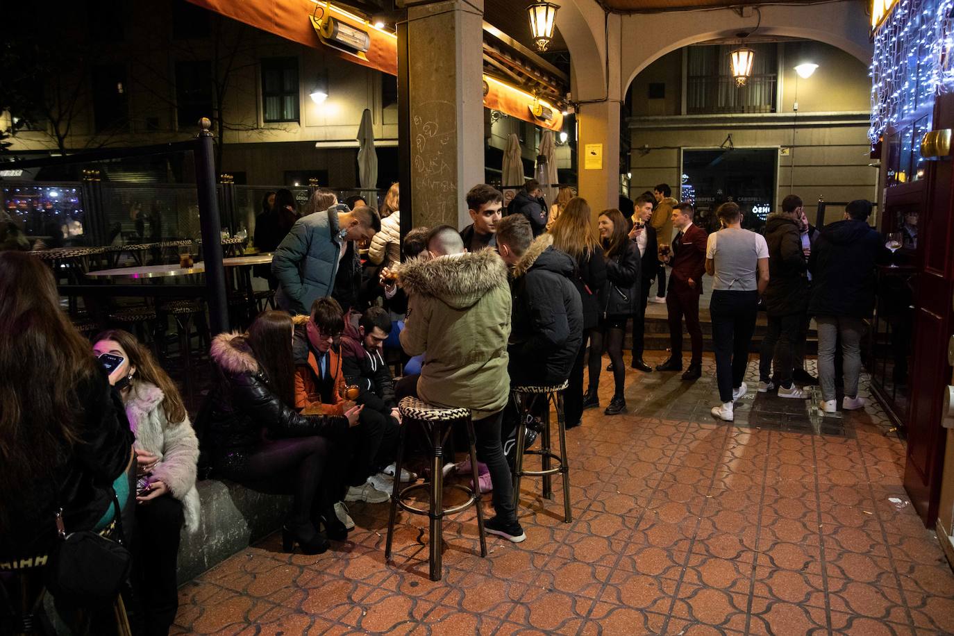 El ambiente de Valladolid durante esta Nochevieja. 