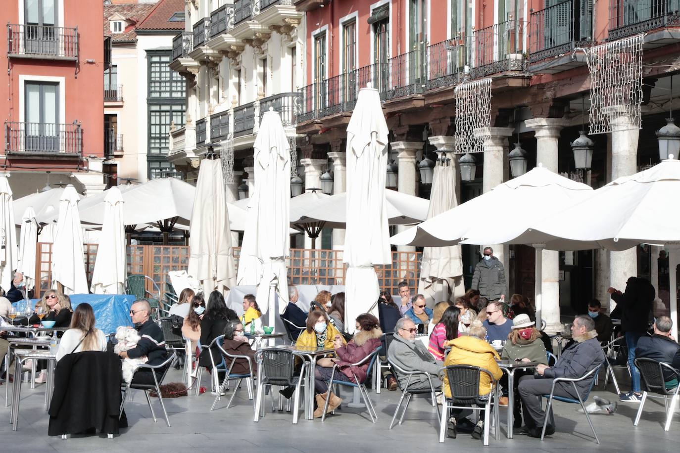 Fotos: Valladolid estrena el año con paseos y pocas consumiciones en las terrazas