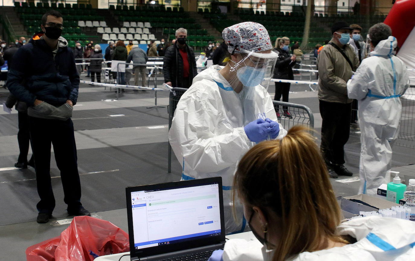 Cribado en el pabellón Pedro Delgado el pasado enero.