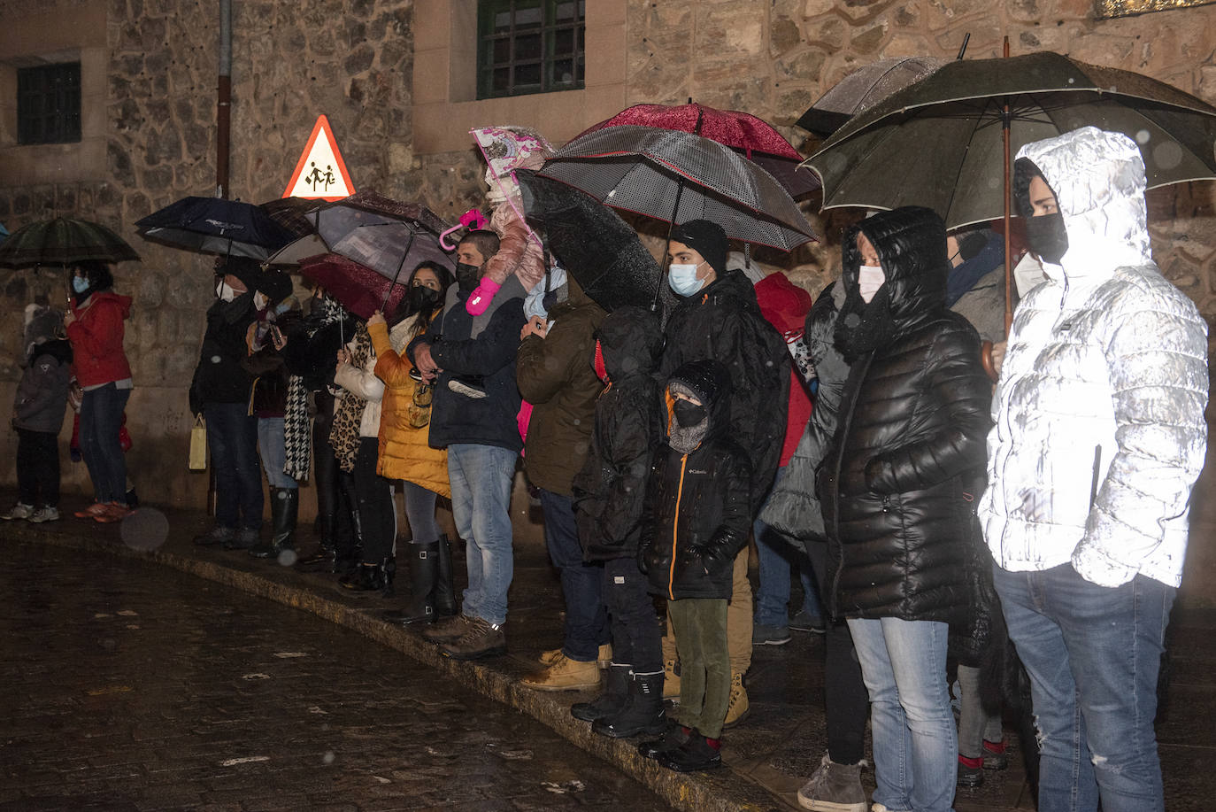 Los Reyes Magos, a su paso por Segovia.