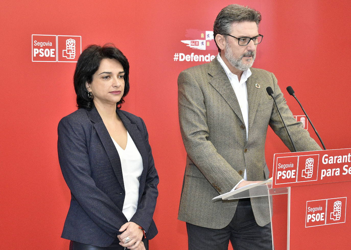 Alicia Palomo y José Luis Vázquez, cabezas de lista del PSOE por la provincia de Segovia al 13-F.