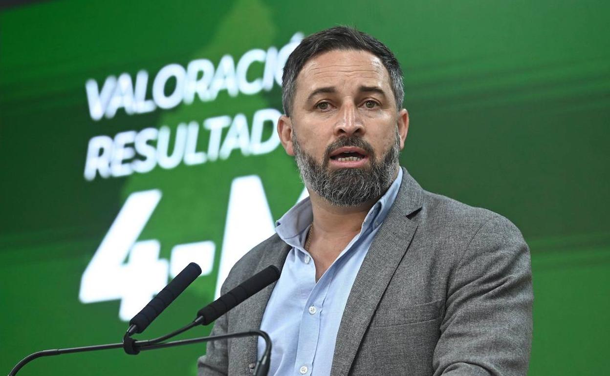 El líder de Vox, Santiago Abascal.