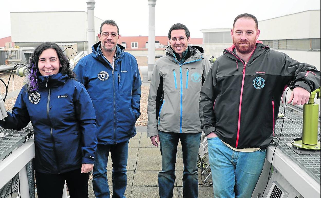 Patricia Martín, Abel Calle,Carlos Toledano y y Ramiro González,investigadores que han viajado a la Antártida. 