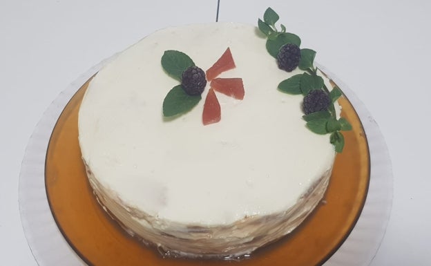 Tarta de limón con galletas