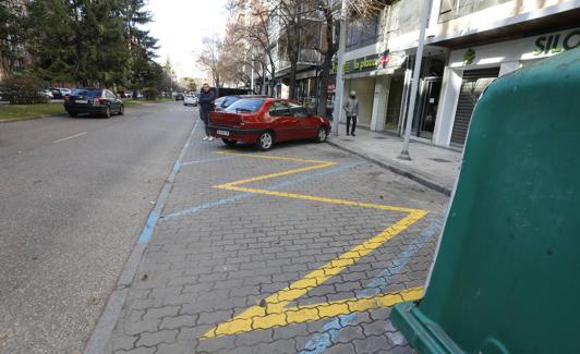 Espacio compartido en la avenida Manuel Rivera. 