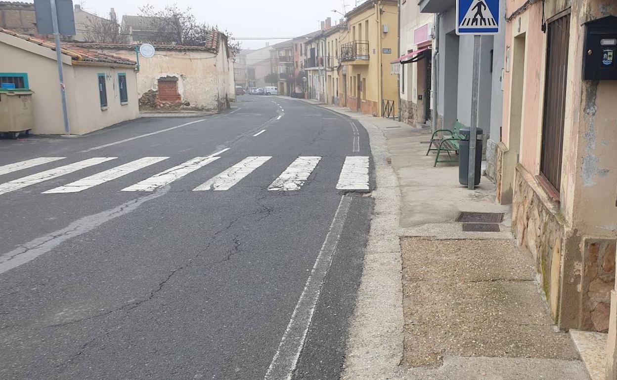 Tramo de la Calle Real donde se va a mejorar el acerado.