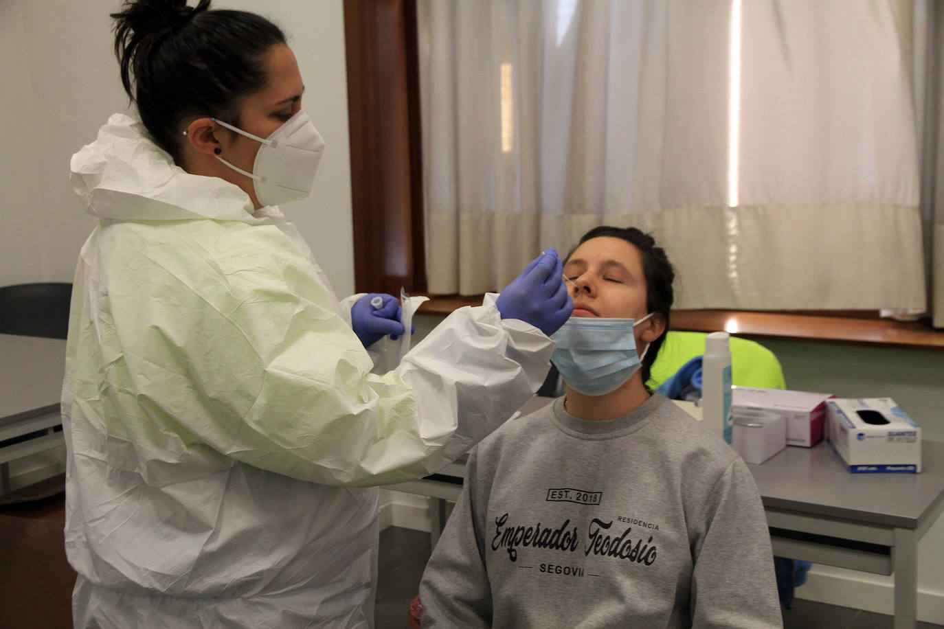 Pruebas de antígenos en el campus María Zambrano. 