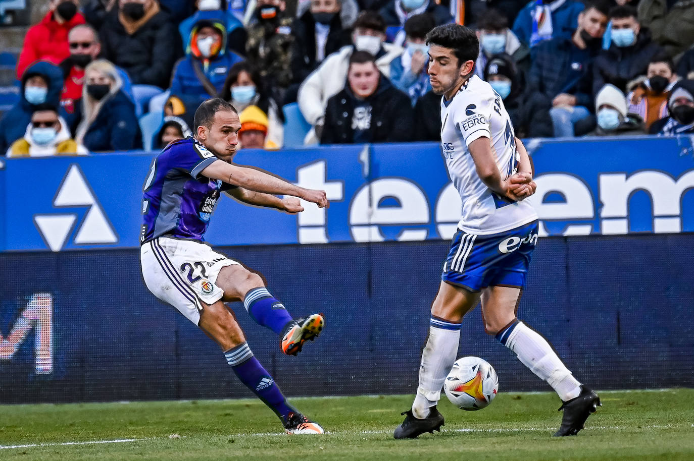Partido entre el Real Zaragoza y el Real Valladolid, en La Romareda. 