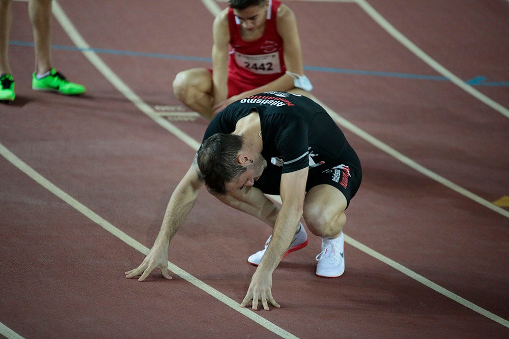 Bruno Hortelano, ilustres integrantes del 4x400, junto al salmantino Álvaro de Arriba, los grandes protagonistas de la tarde de atletismo en la Carlos Gil Pérez