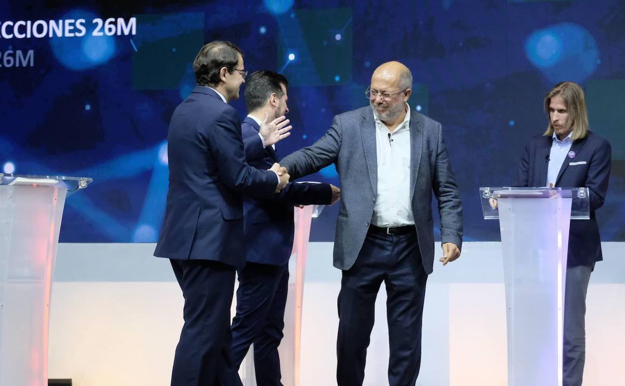 Los candidatos durante el debate electoral de los comicios autonómicos de 2019.