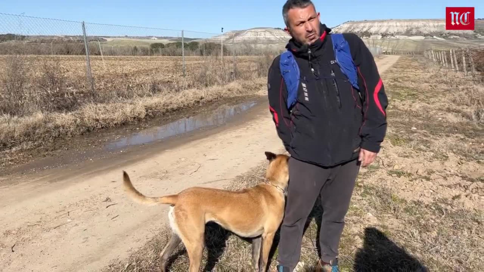 David González Sierra y su perra Luna buscan a Esther López