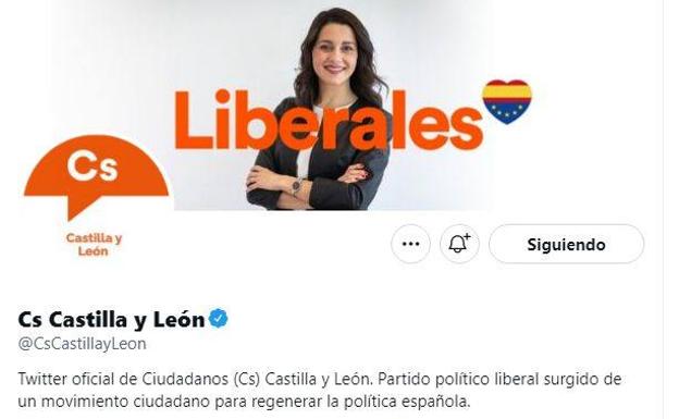 La imagen de portada de Twitter de Ciudadanos a las 17:30 horas de hoy, con la campaña comenzada.